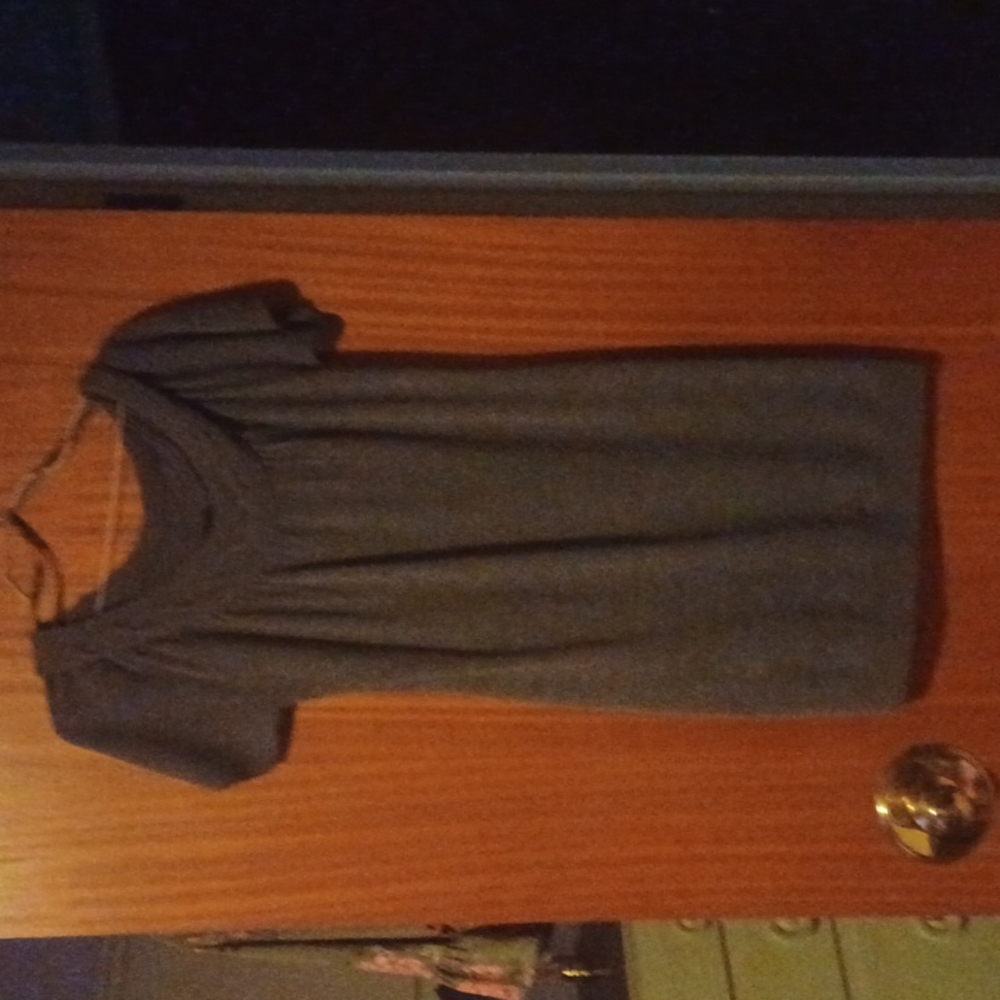 Gray sweater dress